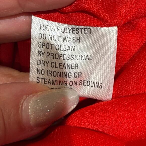 NWT Mac Duggal 27434 Red High Slit Gown Sz 8 MSRP $358 - Picture 11 of 14